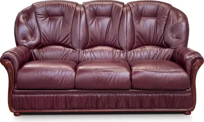 Produktbild von 3-Sitzer Sofa 100% Büffelleder DAPHNE - Farbe: burgunderrot