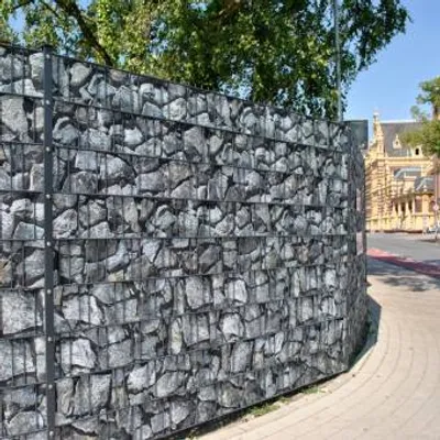 Produktbild von Gitterzaun Sichtschutzstreifen - Bruchstein groß