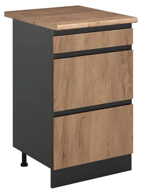 Immagine prodotto di Mobiletto base per cucina Vicco R-Line Rovere dorato/Antracite 50 cm piano di lavoro Rovere dorato, Model 69812