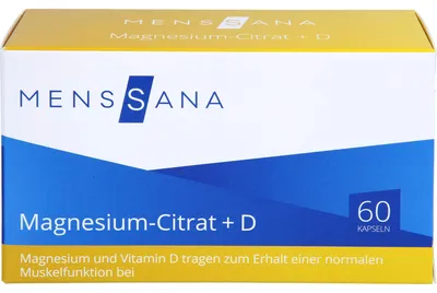 Produktbild von Magnesium-Citrat + D MensSana , 60 St. Kapseln