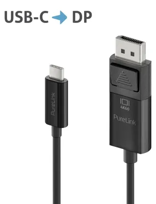 Obrázek produktu pro Kabel Purelink IS2221-010 USB-C na DisplayPort 4K, 1 m, černý