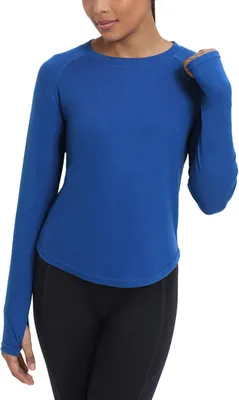 Produktbild von Damen Thermoaktiv-Shirt Langarm mit Daumenlöchern Blau M