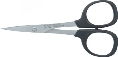 Produktbild von KAI N5100-C 'N5000' feine Stickschere, gebogene Schneide, 100mm, Edelstahl, schwarz/silber (1 Stück)
