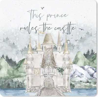 Produktbild von MuchoWow® Mauspad Mousepad Zitate - Dieser Prinz regiert das Schloss - Sprichwörter - Kinder - Baby 30x30 cm - Mousepads - Maus Mat - Pad - Mausunterlage - Gaming