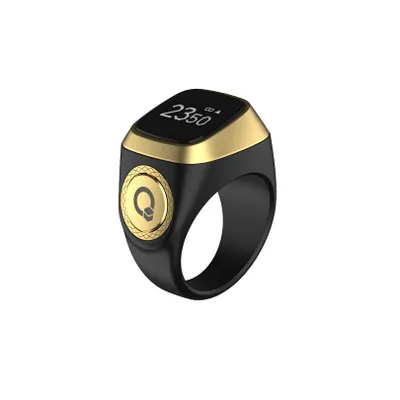 Produktbild von Fingerzähler-Smart-Ring, 20 mm muslimischer digitaler Bluetooth-Mini-Zähler-Wecker (schwarz)