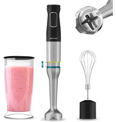 Produktbild von Cecotec 03960, Pürierstab, 1200 W, Schwarz, Edelstahl