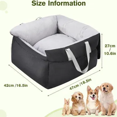 Image de Siège auto pour petits chiens - kit de transport pour chien - avec ceintures de sécurité - pour petits chiens.