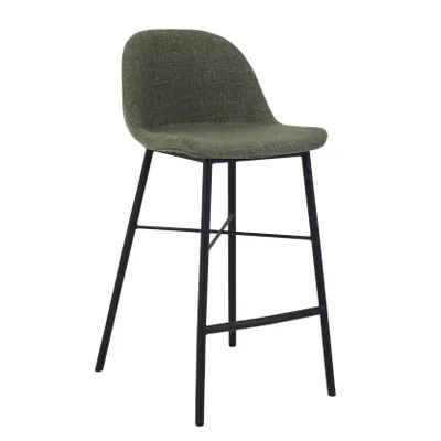 Productafbeelding van Kick barkruk Jade - Groen - Texture stof - Verkrijgbaar in diverse kleuren
