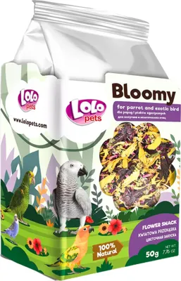 Zdjęcie produktu dla LoLo Pets Bloomy Kwiatowa przekaska dla Papug i Ptaków Egzotycznych 50g