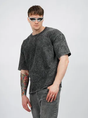 Produktbild von Oversize T-Shirt Größe S - Uni - Schwarz - Bequem - Streetwear - Hochwertige Baumwolle