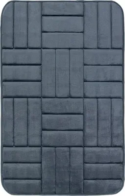Image de 50 x 80 cm Tapis de bain antidérapant 3D 667 gris foncé