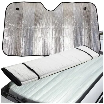 Produktbild von 2x Scheibenabdeckung Auto 130 × 60 cm Frostschutz Sonnenschutzmatte Windschutzscheibe Anti-Eis Abdeckung