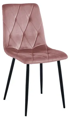 Immagine prodotto di Sedia Libra in velluto rosa con gambe in metallo nero