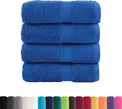 Produktbild von vidaXL Premium Gästetücher SOLUND 4 Stk. Blau 30x50 cm 600 g/m²