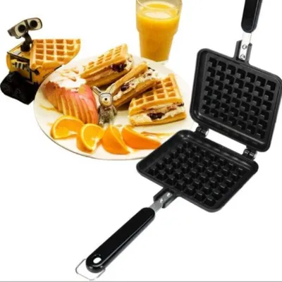 Quadratische Waffelpfanne aus Aluminium, antihaft, 1 Stück