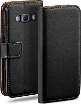 Produktbild von moex® Book Case kompatibel mit Samsung Galaxy J7 (2016) - Hülle 360 Grad klappbar, Schwarz
