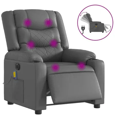 Obrázok produktu pre VidaXL 3206550, Umelá koža, Šedá, Pena, 110 kg, 770 mm, 930 mm