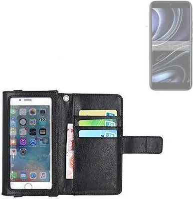 Produktbild von K-S-Trade Handy Hülle Schutz Hülle Kompatibel mit BLU J8L Case mit Displayschutz / Schutzfolie Flip Cover Wallet case Etui Hülle schwarz