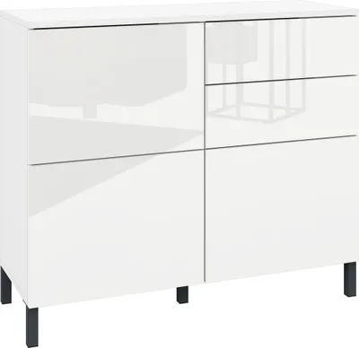 Produktbild von Kommode "Haama" 3-türig, weiß-glänzend