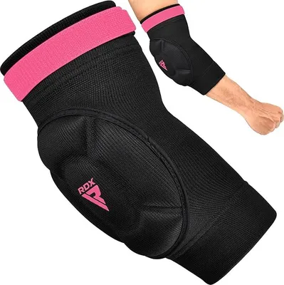Produktbild von RDX Ellbogenschoner Kampfsport, Ellenbogenschutz MMA Muay Thai, Ellenbogenschützer Thaiboxen Ellbogenschützer Handball Volleyball Ellbogenschutz Boxen Training Gepolstert Ellbogenbandagen Elbow Guard