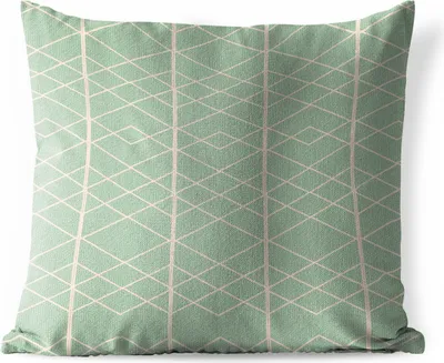 Produktbild von MuchoWow® Outdoor Kissen - Muster - Linie - Grün - 45x45 cm - Wetterfest - Lounge Kissen - Fotokissen - Dekoratives Kissen