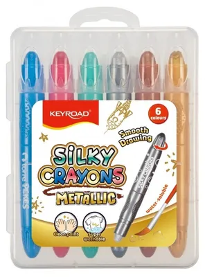 Obrázok produktu pre Keyroad Kredki żelowe Metallic 6 kolorów