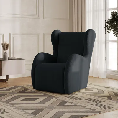 Produktbild von Masseno Polstersessel MASTI Q, Minimalistischer Loungesessel ergonomisch, Schwarz