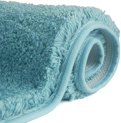 Produktbild von Antislip-badmat, 70 x 120 cm, machinewasbar, turkoois, microvezelbadmat für Badezimmer