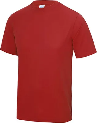 Zdjęcie produktu dla Just Cool JC001 | Cool T-Shirt +WRAP certyfikat +UV ochrona przeciwsłoneczna 30 - Kolor: Fire Red - Rozmiar: M