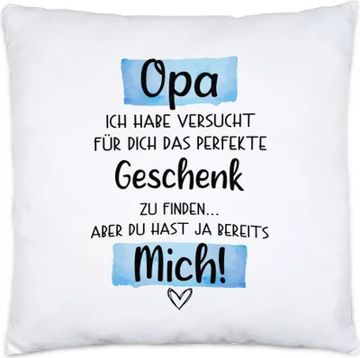 Produktbild von Opa Geschenk Kissen Inkl. Füllung Lustig Geschenkidee Bester Großvater Opi Vatertag