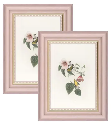 Produktbild von Bilderrahmen Fotorahmen Fotohalter - 13 x 18 cm - Vintage Shabby Chic - 2 Stück - Rosa