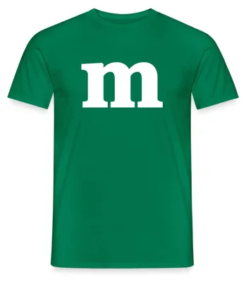 Produktbild von Spreadshirt Buchstabe M Kostüm Karneval Fasching Gruppen Männer T-Shirt, XXL, Kelly Green