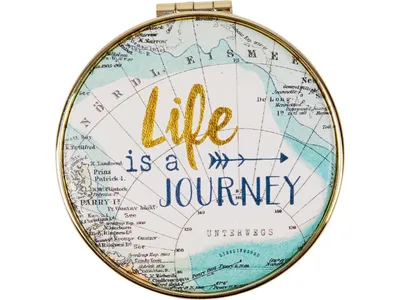 Produktbild von Spiegelburg Taschenspiegel "Life is a journey" Reisezeit