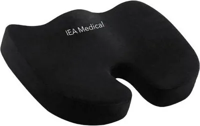Produktbild von IEA Medical orthopädisches Sitzkissen - hart - Memory Foam, Steißbein entlastende Sitzauflage für Bürostuhl, Auto & Home Office