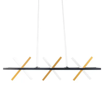Produktbild von LED Pendelleuchte, Metall, Gold, L 100 cm