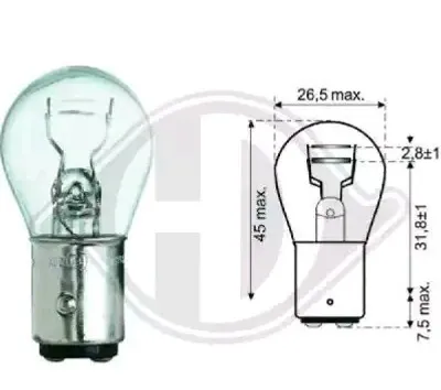Produktbild von 1x DIEDERICHS Rücklicht-Birne 12V 4W 21W LID10051