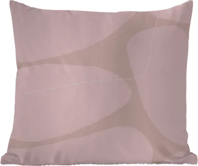 Produktbild von MuchoWow® Outdoor Kissen - Rosa - Geometrische Formen - Abstrakt - 60x60 cm - Wetterfest - Lounge Kissen - Dekoration - Schlaf Kissen