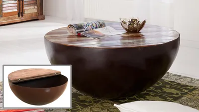 Produktbild von Couchtisch HIMALAYA Altholz recycelt 90x90 rund Wolf Möbel