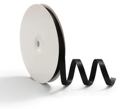 Productafbeelding van Satinband 1 cm breed, 45 meter rol, zwart