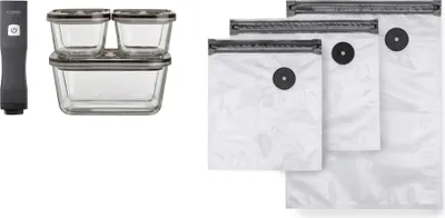 Produktbild von Caso Vacu OneTouch Eco-Set Handvakuumierer inklusive Zubehör