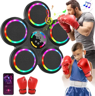 Produktbild von Boxmaschine mit Musik, Bluetooth Musikboxmaschine Wandmontierte, 9 Geschwindigkeiten einstellbar, Zählmodus, perfekt für Heimfitness und Stressabbau