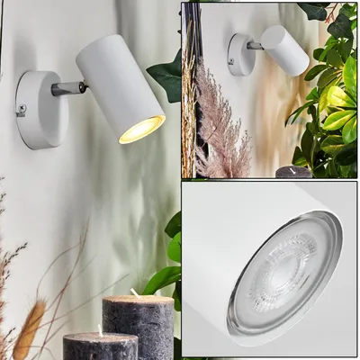 Produktbild von Gambellara moderne Wandlampe aus Metall in Weiß/Chromfarben