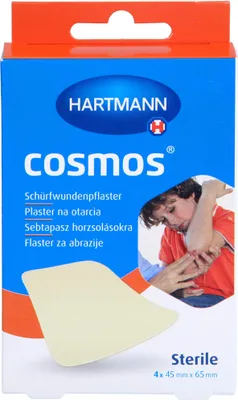 Produktbild von HARTMANN Cosmos Schürfwundenpflaster 45 x 65 mm steril, 4 St. Pflaster