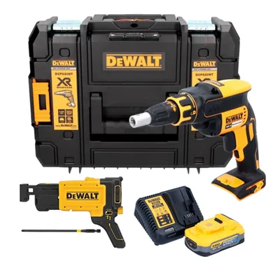 Produktbild von DeWalt DCF 620 H1T Akku Trockenbauschrauber 18 V 30 Nm Brushless + 1x Powerstack Akku 5,0 Ah + Ladegerät + TSTAK