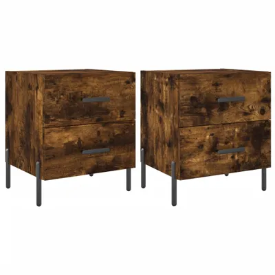 Produktbild von Nachttische 2 Stk. Räuchereiche 40x35x47,5 cm Holzwerkstoff