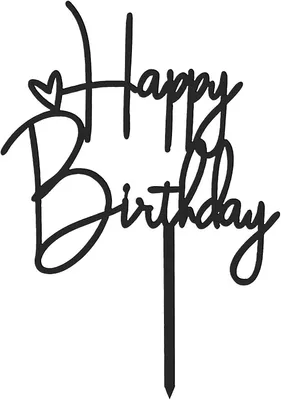 Image de Décorations pour gâteau "Joyeux anniversaire" - Lot de 2 - Décorations dorées "Joyeux anniversaire" - Décorations pour anniversaire