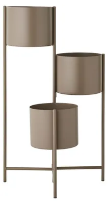 Image de Support pour plantes à 3 niveaux en acier marron 22,5x23x75,5 cm