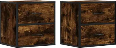 Produktbild von Wand-Nachttische 2 Stk. Räuchereiche 40x31x39,5 cm