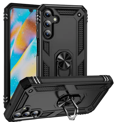 Image de Étui de protection avec anneau magnétique pour Samsung Galaxy A15, noir