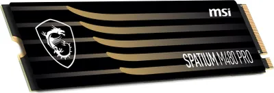 A product shot of an MSI SPATIUM M480 PRO NVMe M.2 SSD.